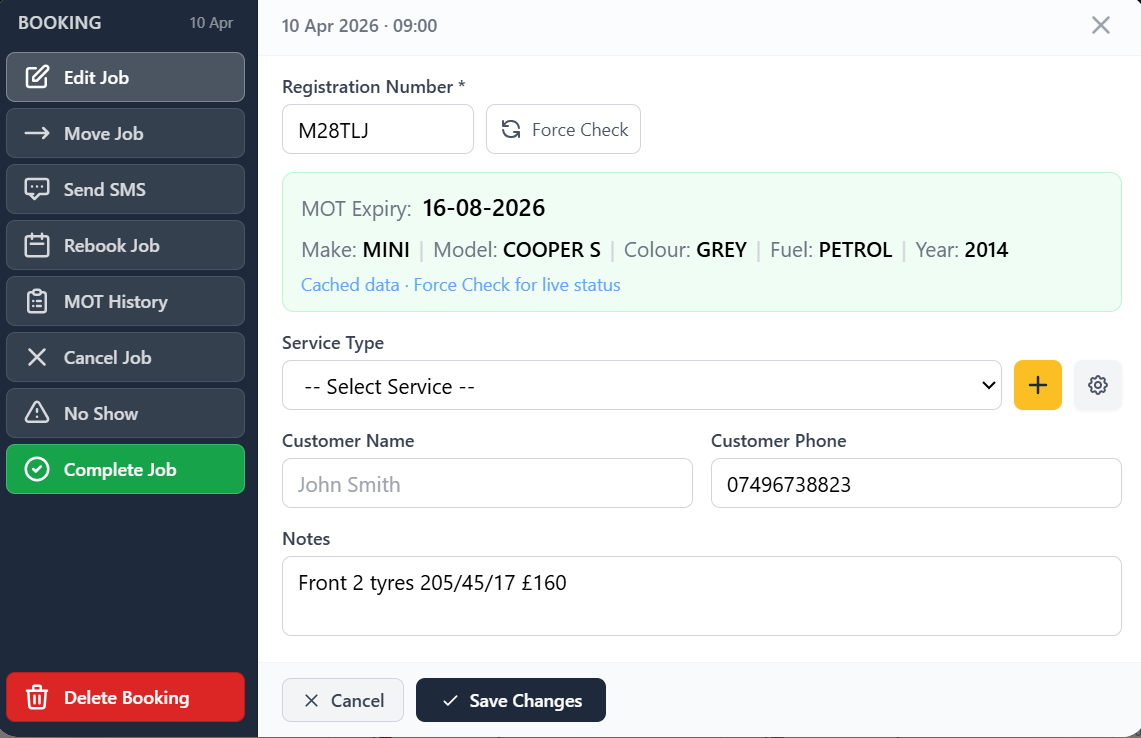 Quick Booking